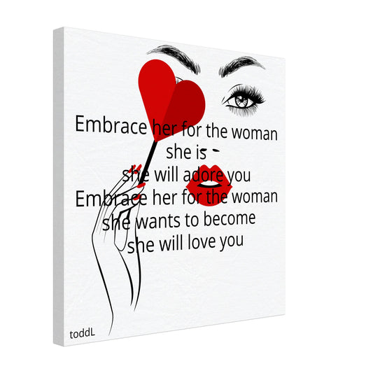 Canvas 20" by 20" Embrace Her